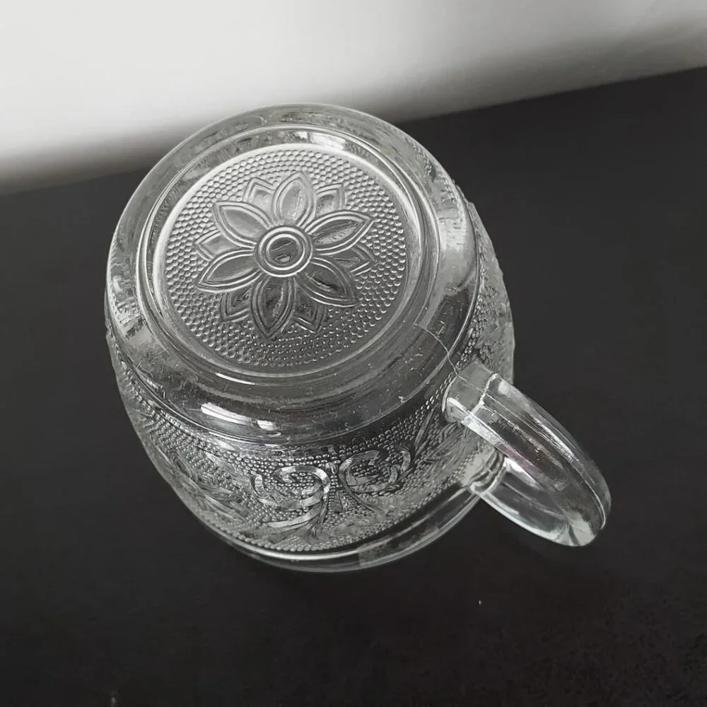 RARE 50's Anchor Hocking Sugar & Creamer/40's Duncan Miller Glass Tray
